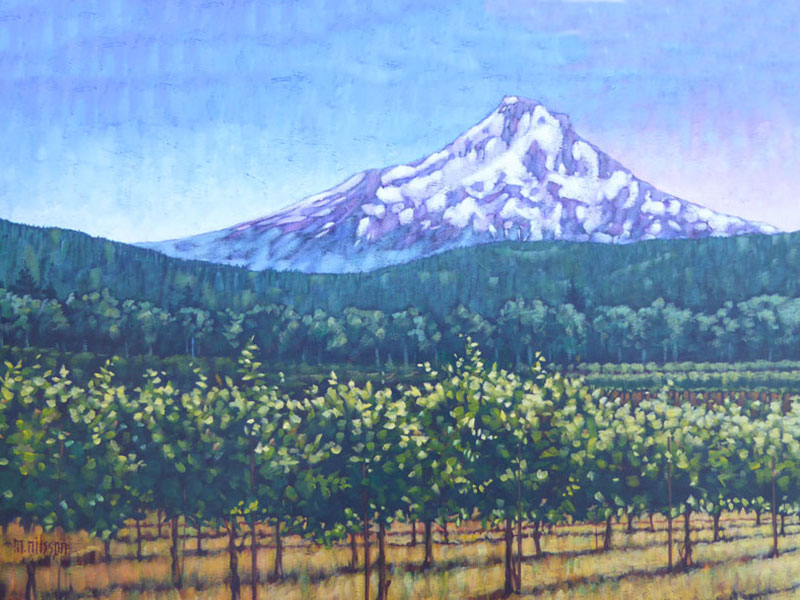 Mt. Hood Winery Mt. Hood painting by Mark Nielsen